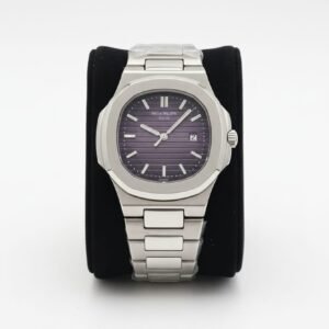 Integrated Sports Luxury Homage Watch - Deep Purple Slate Dial & Steel Bracelet